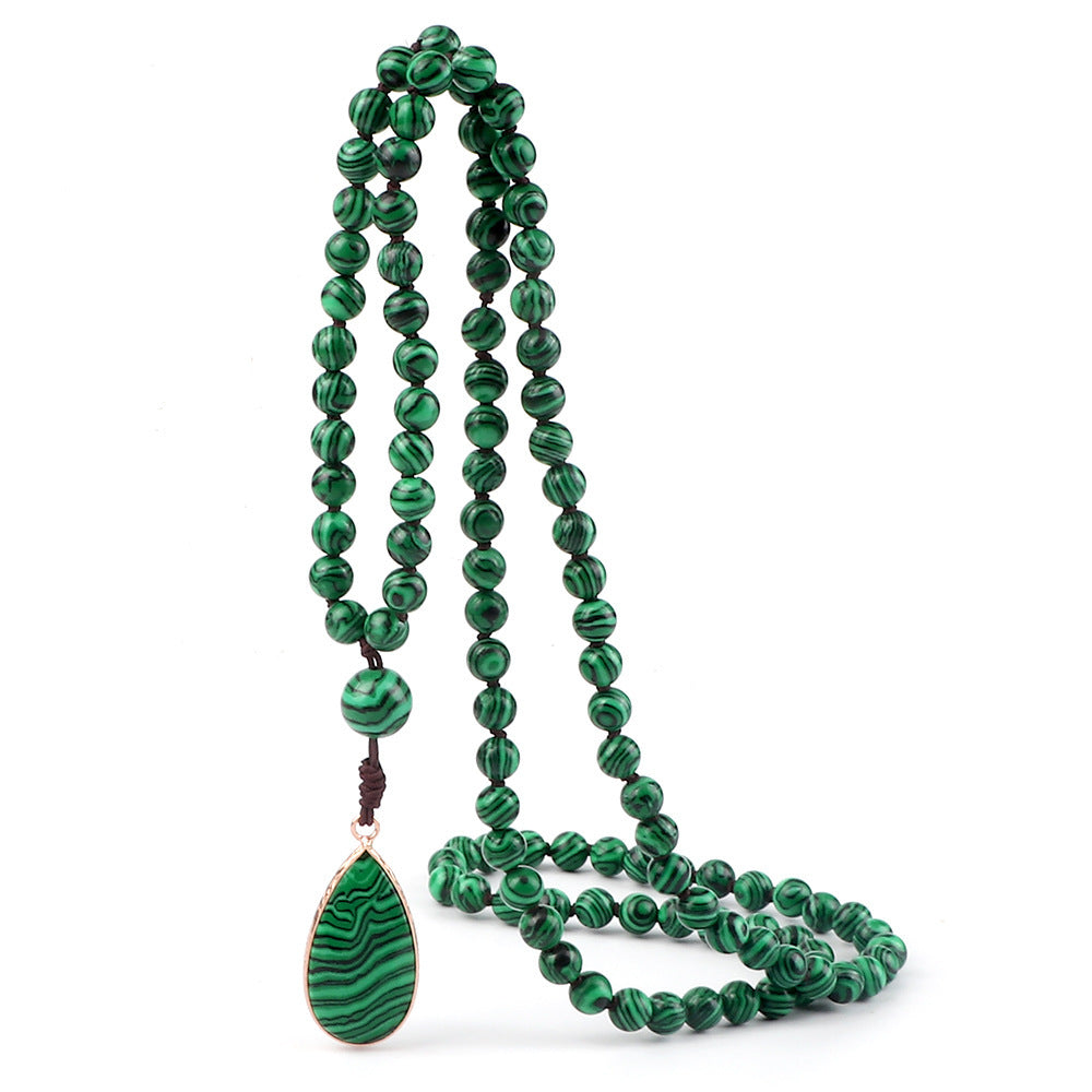 Peacock Ore Heart Eye Mala